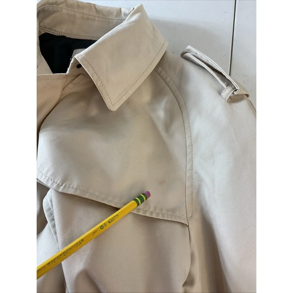 Coach Classic Trench Coat Women's Size L Cotton Canvas Belted City Career Dressy